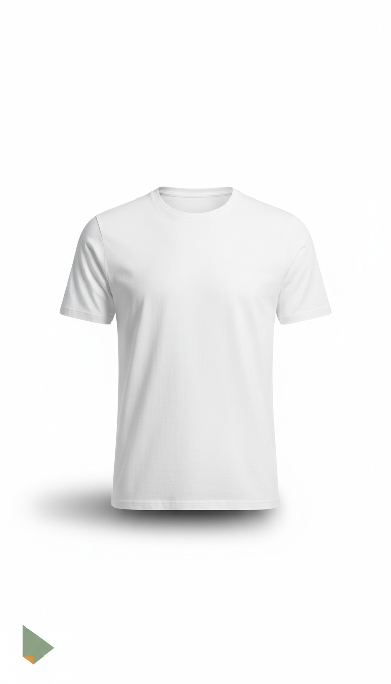 Unisex Baumwoll-T-Shirt, reinweiß