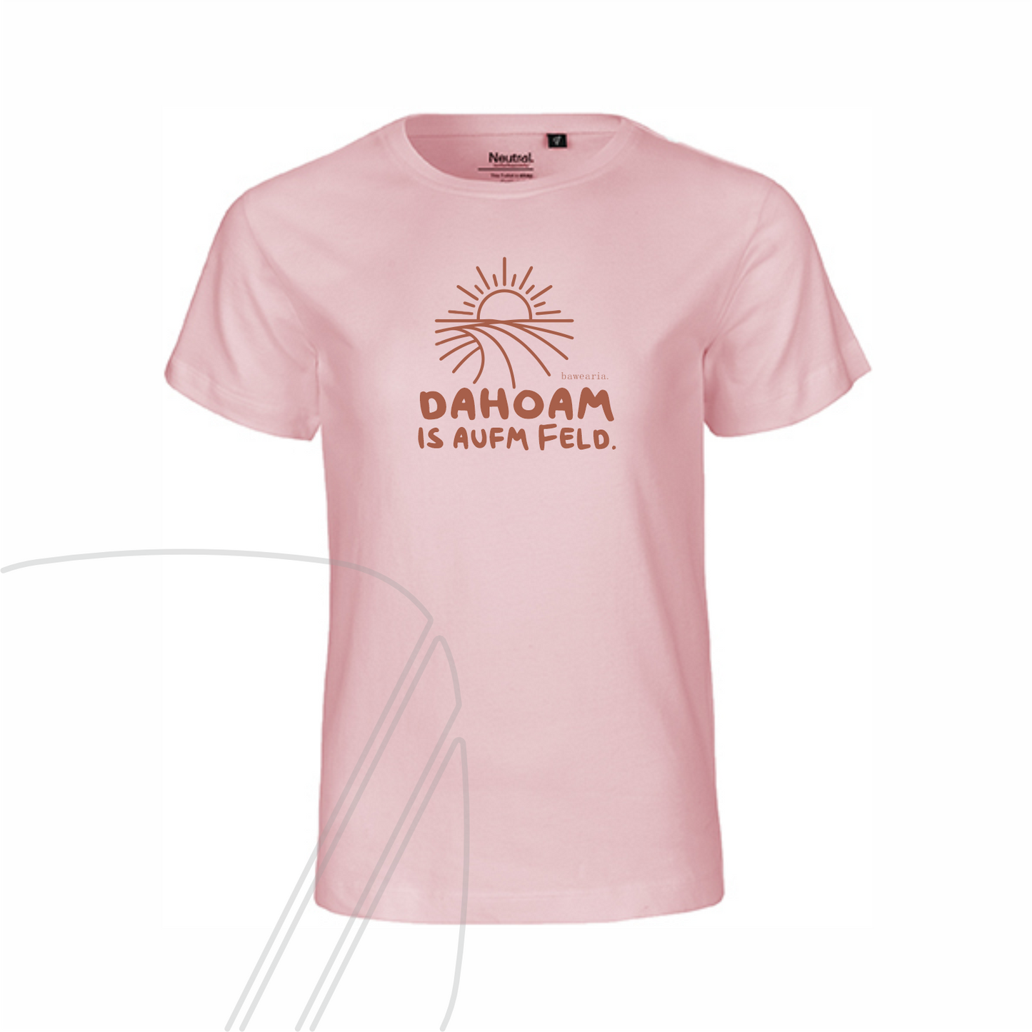 Kinder Shirt - bawearia. Dahoam is aufm Feld