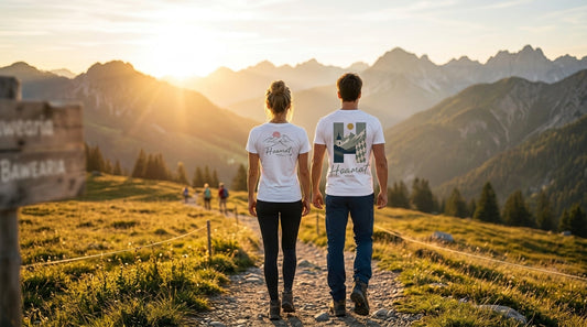 Goldene Stunde am Berg: Die neuen „Hoamat“-Shirts von bawearia.