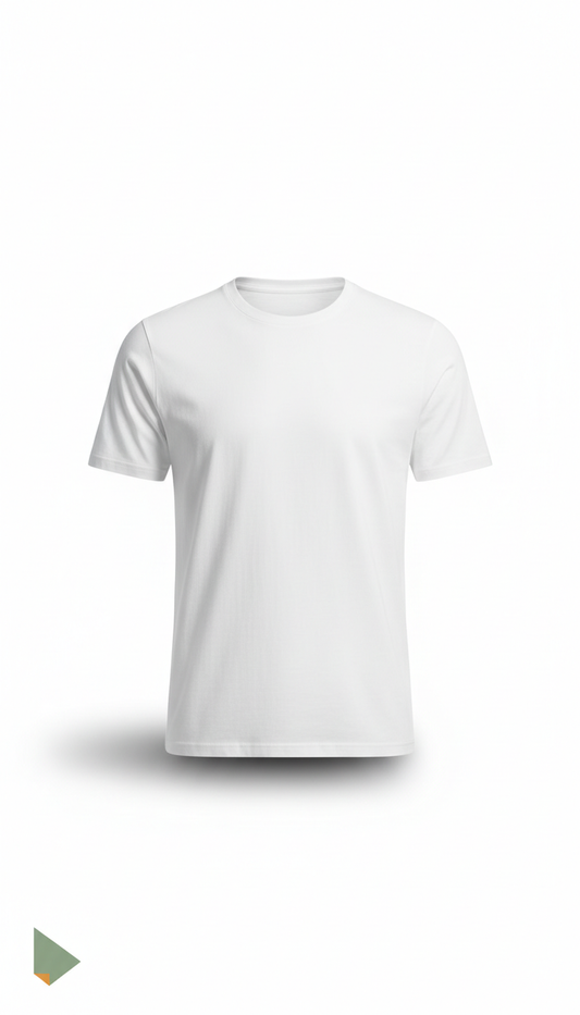 Unisex Baumwoll-T-Shirt, reinweiß