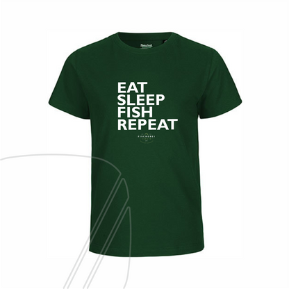 Fischereiverein Regenstauf - Diesenbach Shirt Kinder "eat sleep fish repeat"