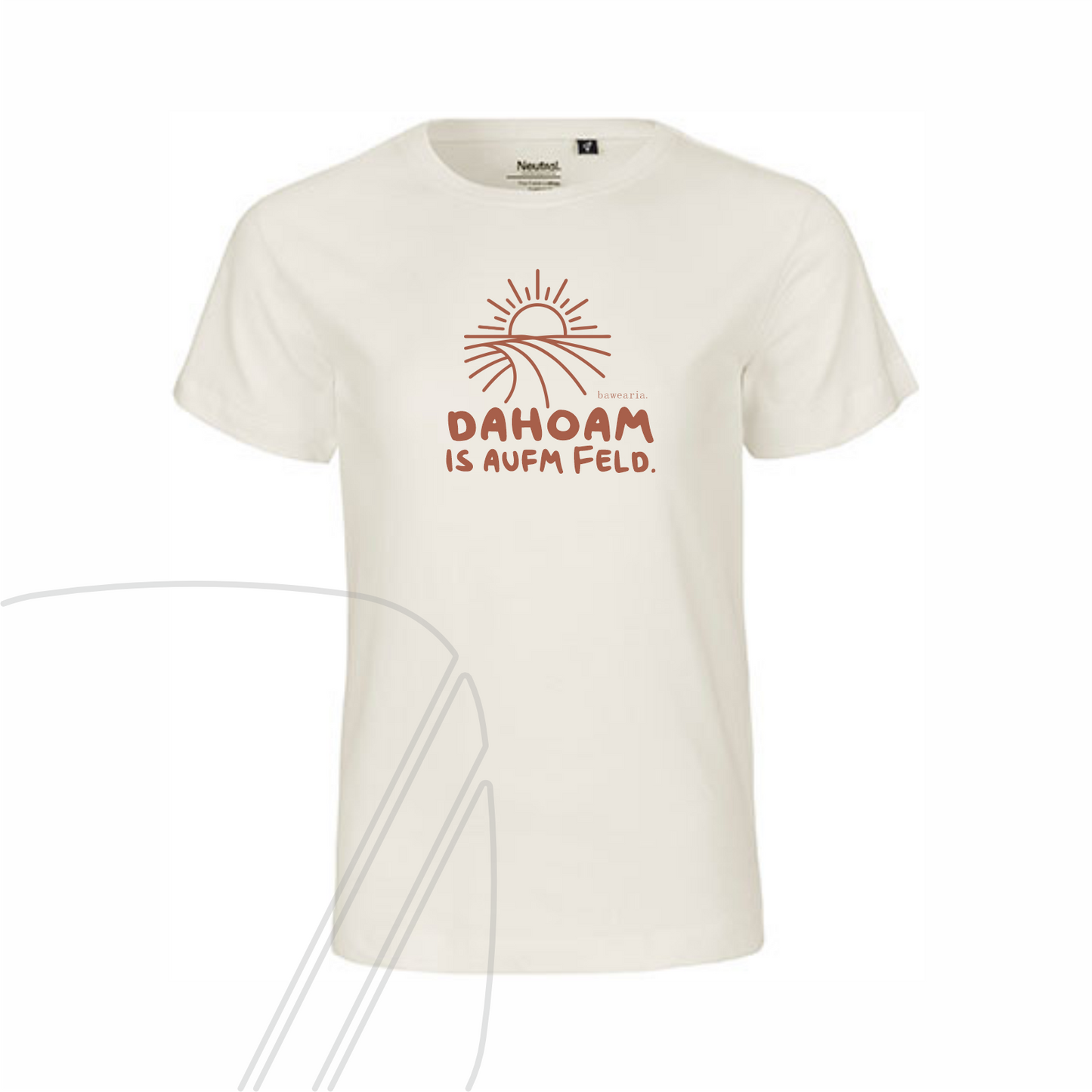 Kinder Shirt - bawearia. Dahoam is aufm Feld
