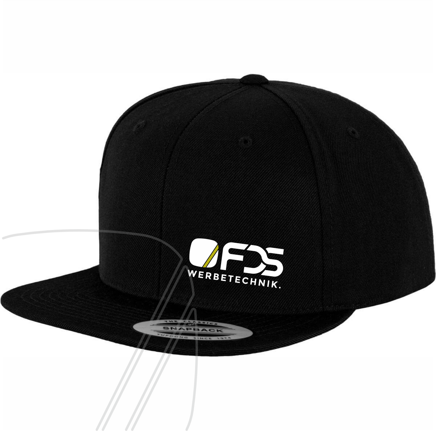 Muster Snapback Cap - gerader Schirm.