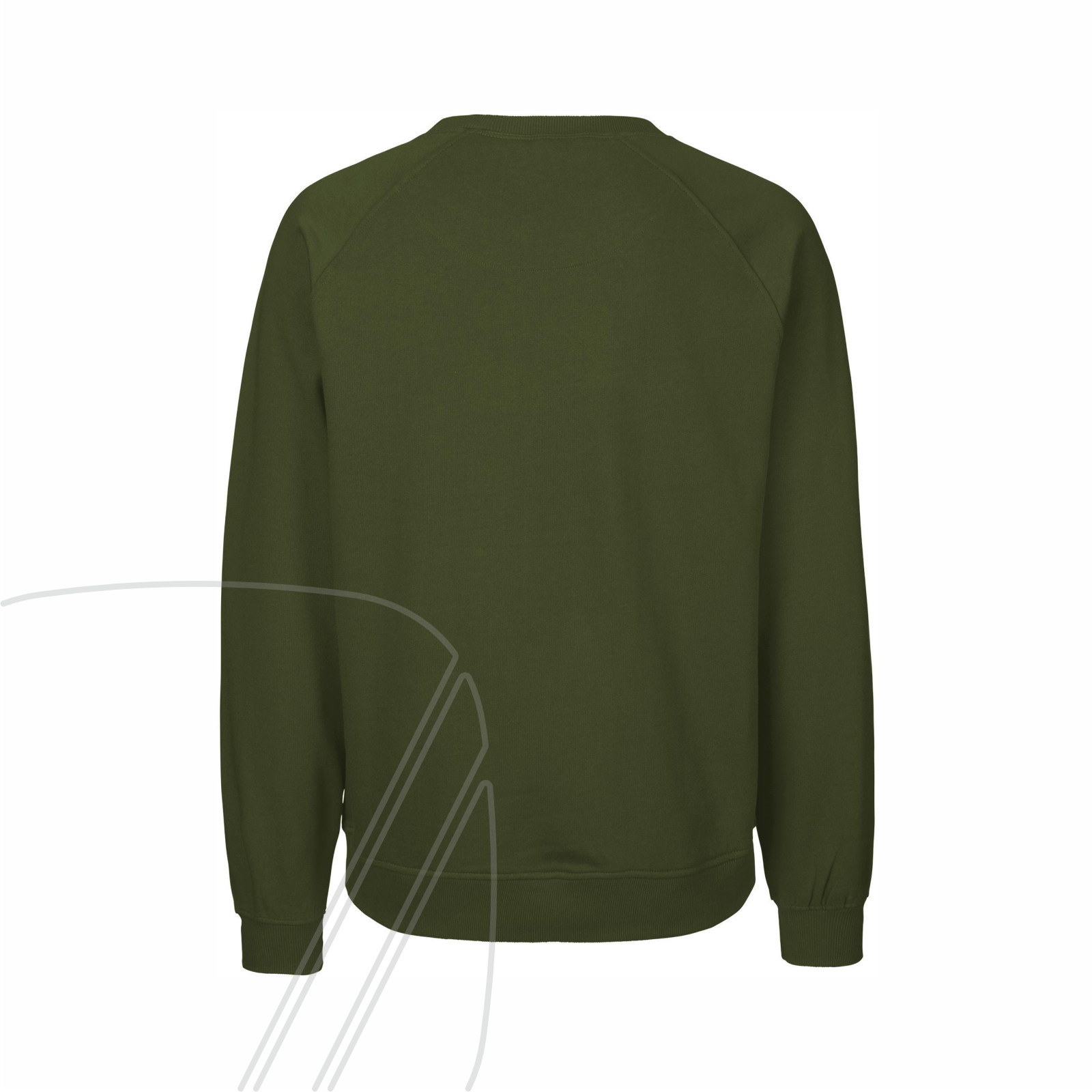 Rückansicht eines military bawearia Sweatshirts ohne Aufdruck.