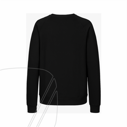 Rückansicht eines schwarz bawearia Sweatshirts ohne Aufdruck.