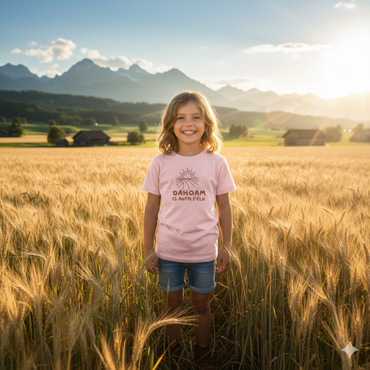 Kinder Shirt - bawearia. Dahoam is aufm Feld