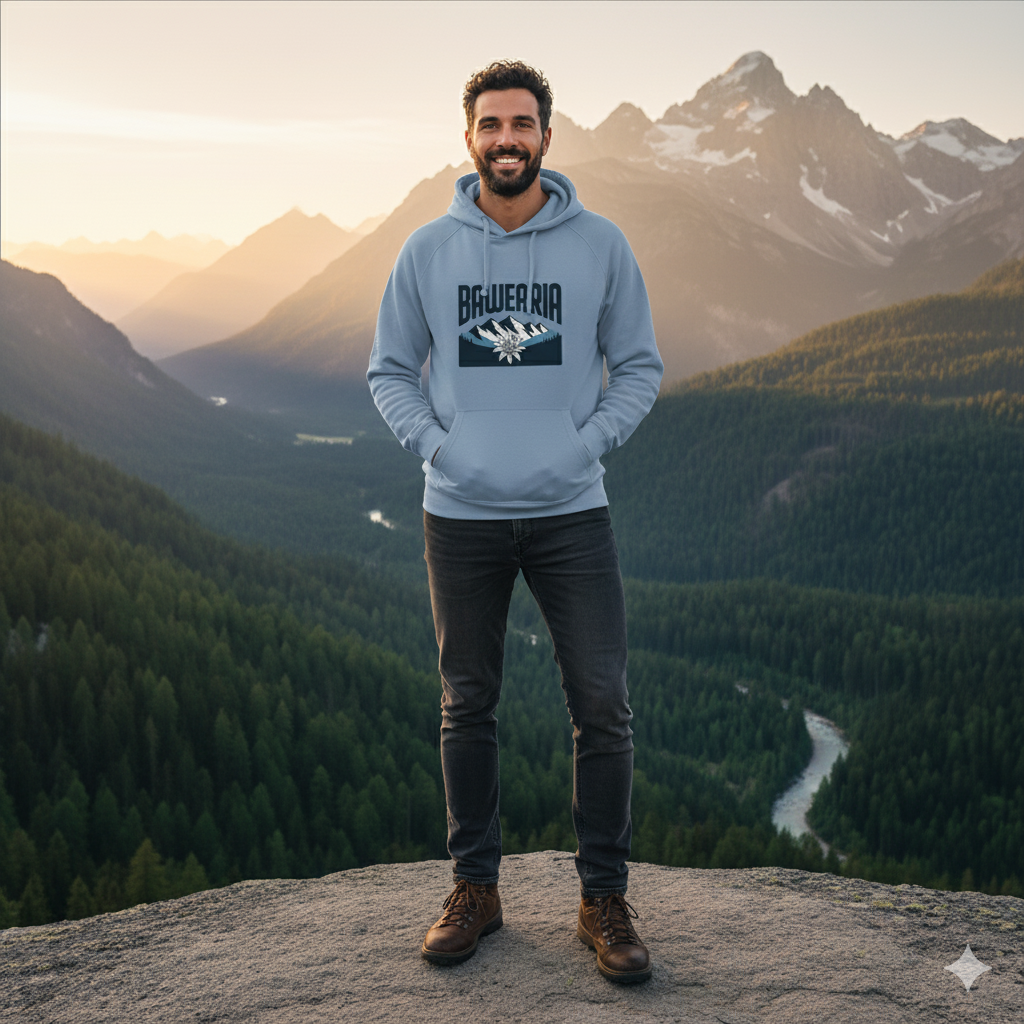 Unisex Hoodie - bawearia. Edelweiß