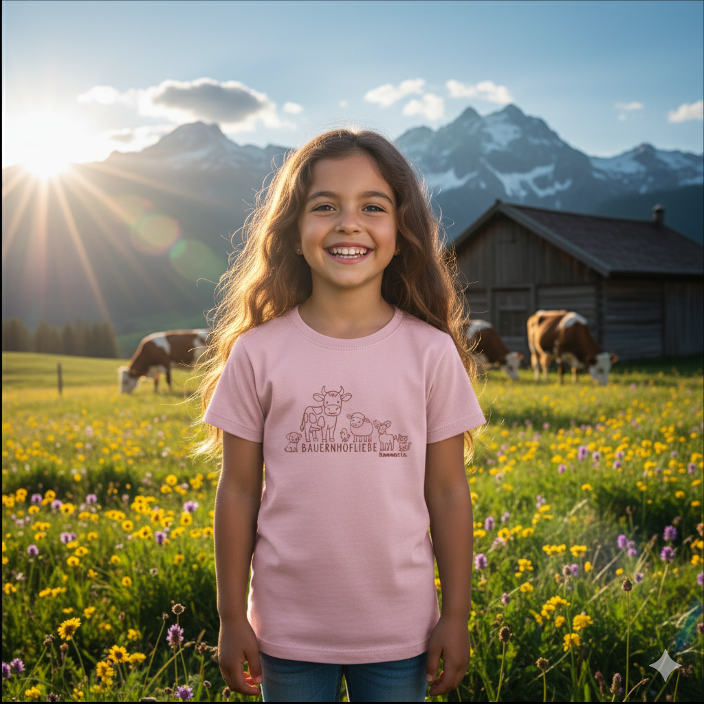 Kinder Shirt - bawearia. Bauernhofliebe